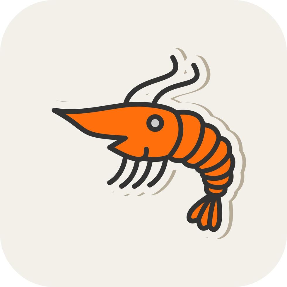 Shrimp Vector Icon Design