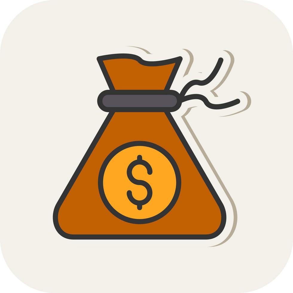 Money Bag Vector Icon Design