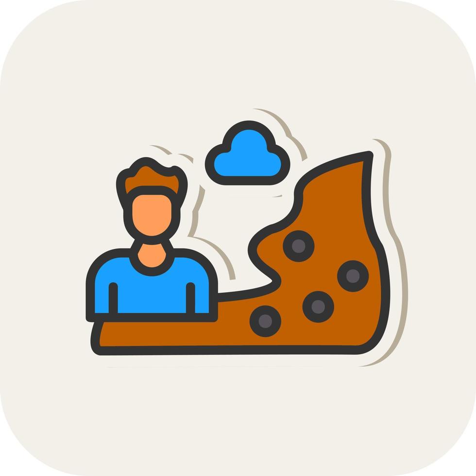 Hiker Vector Icon Design