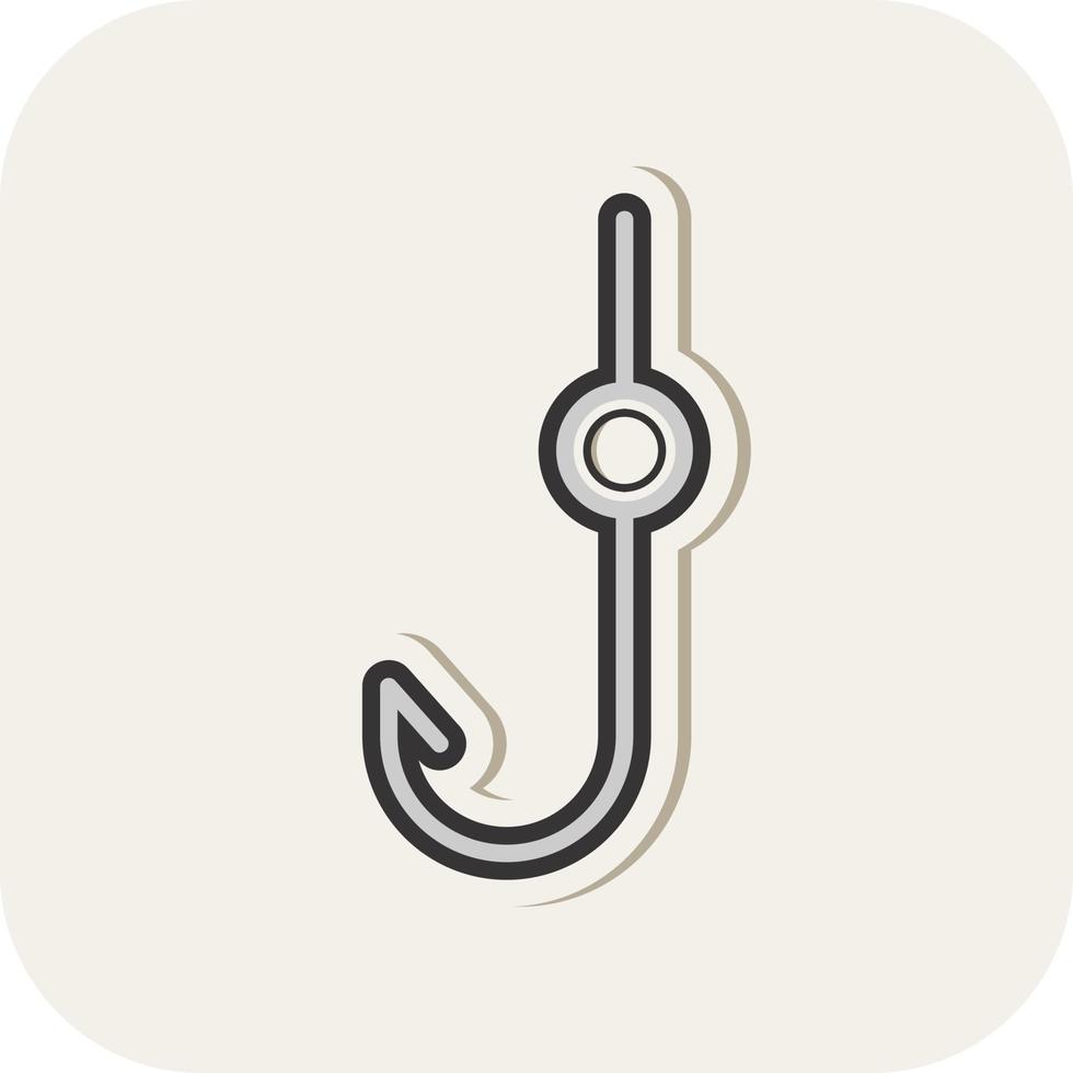 Fishing Hook Vector Icon Design