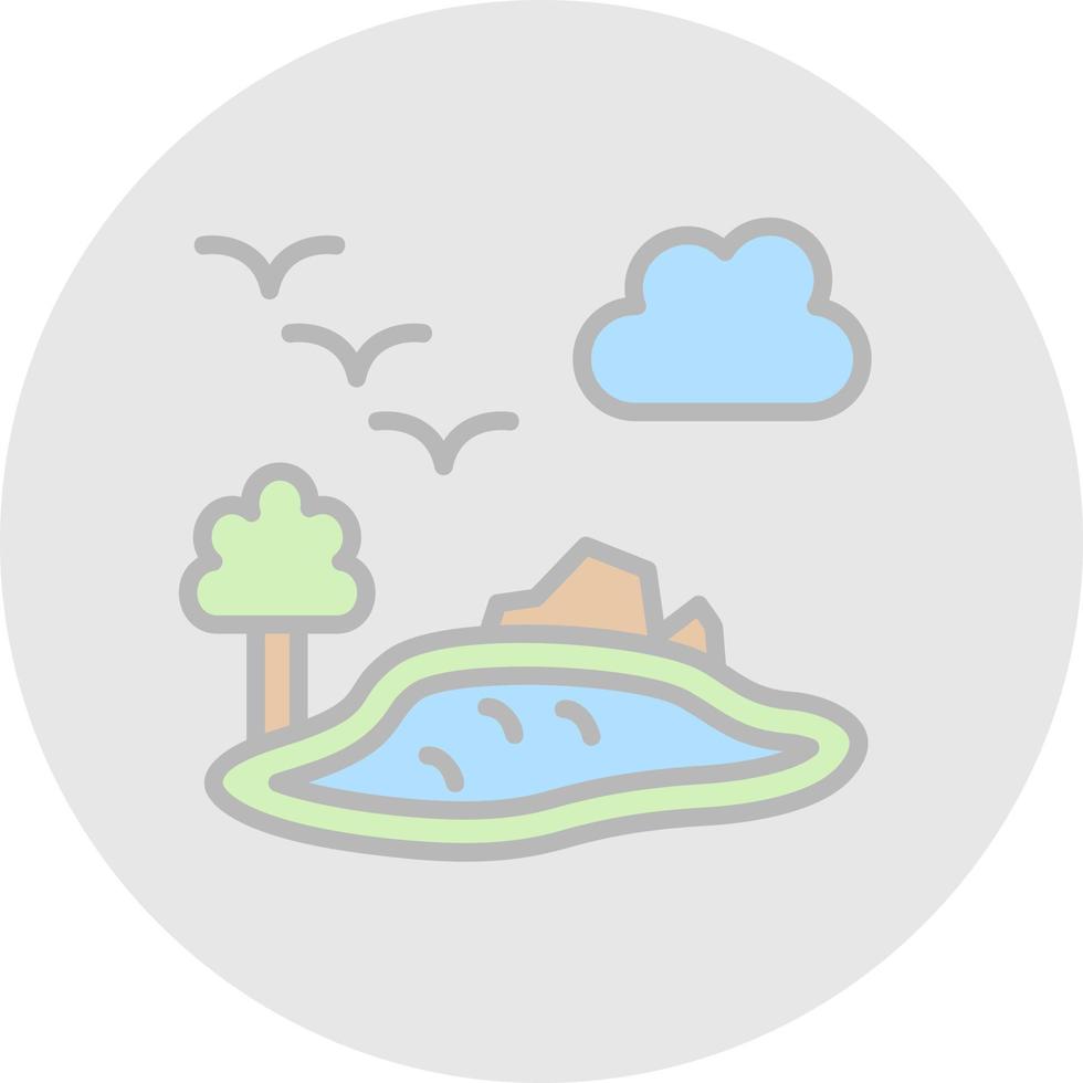 Lake Vector Icon Design