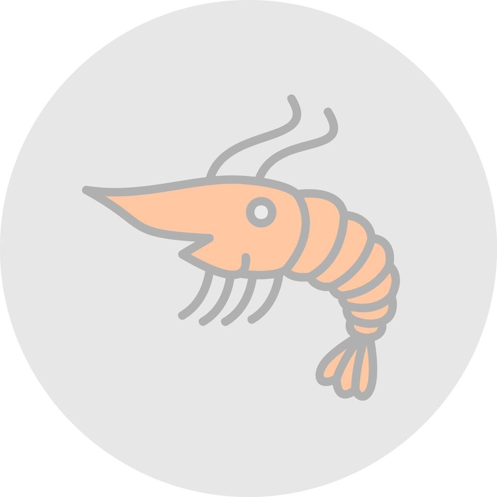 diseño de icono de vector de camarones