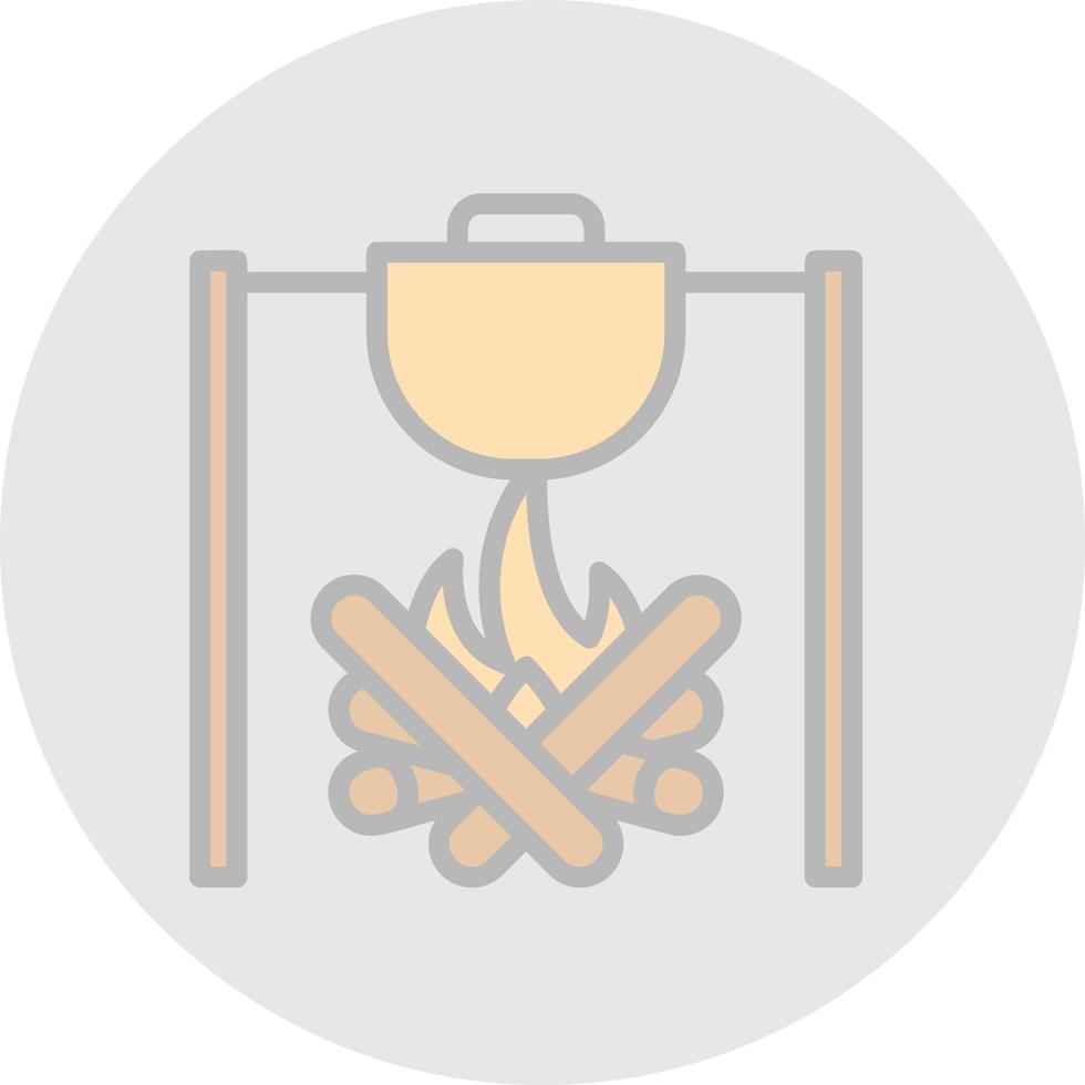 Outdoor Meal Vector Icon Design