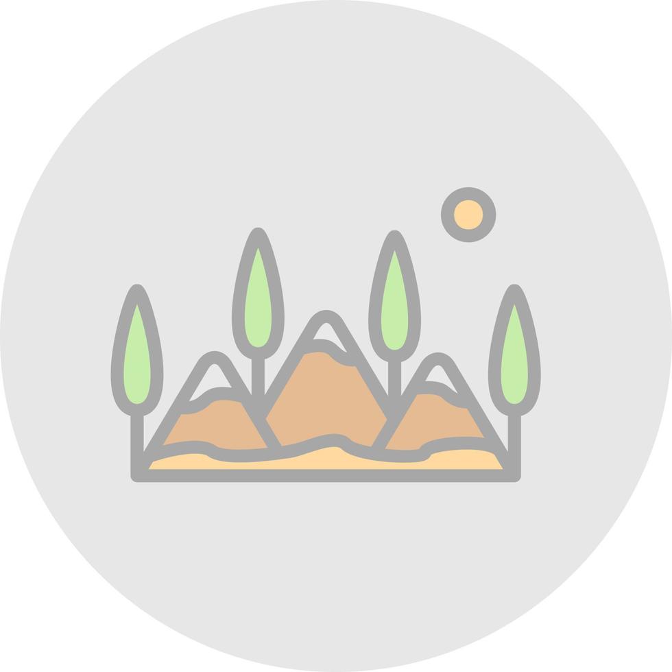 Hills Vector Icon Design