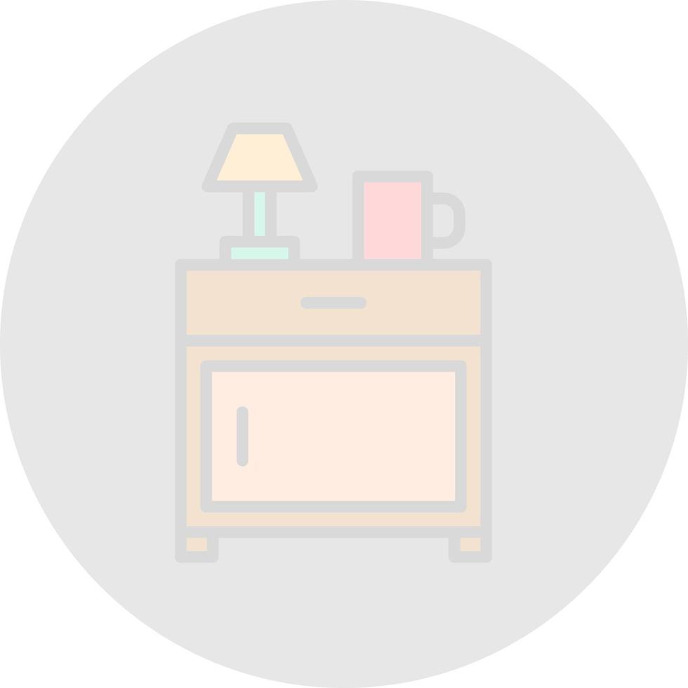 Bedside Table Vector Icon Design