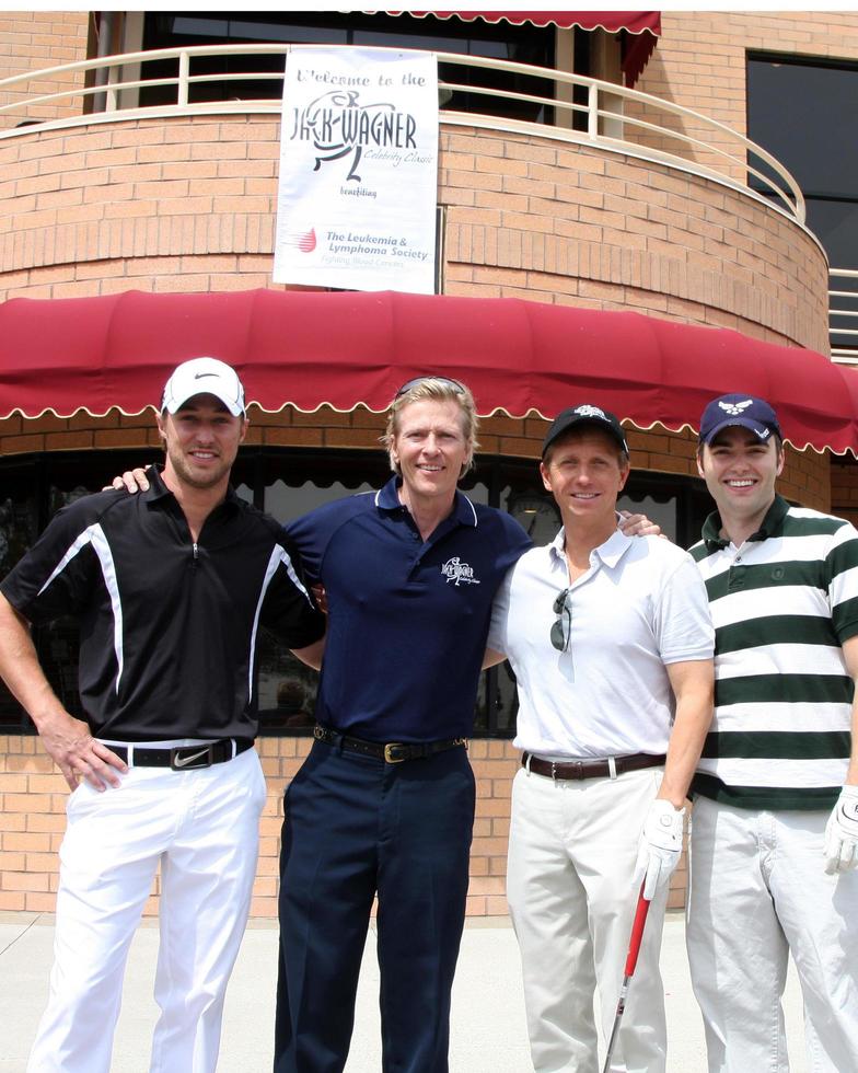 Kyle Lowder Jack Wagner Bradley Bell  Drew Tyler Bellat the 4th Annual Jack Wagner Celebrity Golf Classic to benefit The Leukemia  Lymphoma Society Golf TournamentValencia Country ClubValencia  CAApril 27 20102010 photo