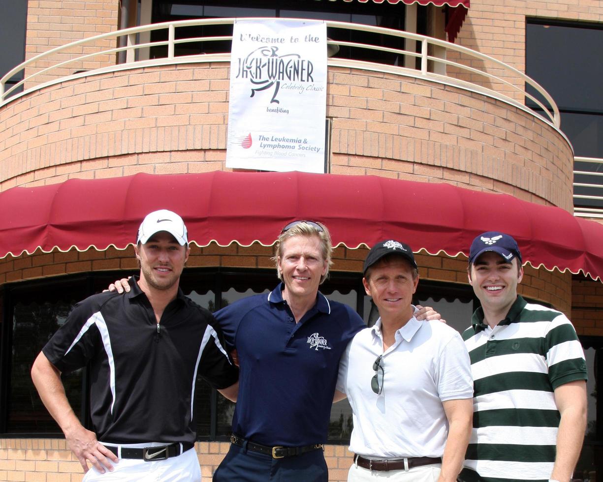 Kyle Lowder Jack Wagner Bradley Bell  Drew Tyler Bellat the 4th Annual Jack Wagner Celebrity Golf Classic to benefit The Leukemia  Lymphoma Society Golf TournamentValencia Country ClubValencia  CAApril 27 20102010 photo