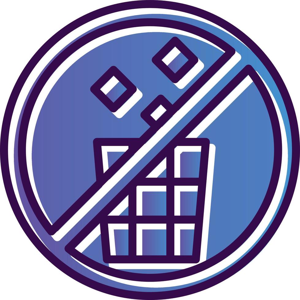 No Littering Vector Icon Design