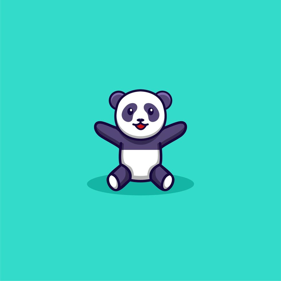 lindo diseño de panda vector