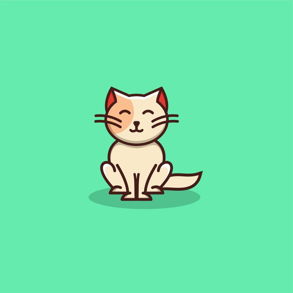 lindo diseño de gato vector