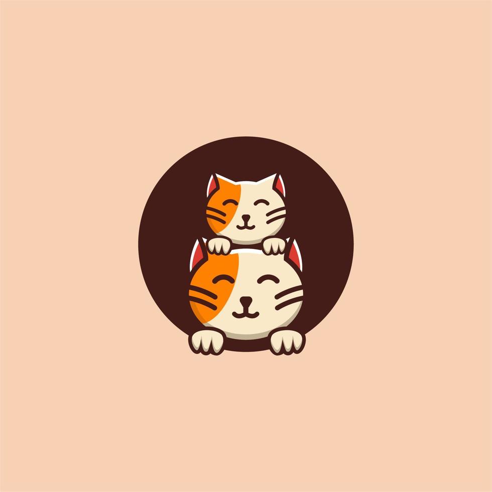 lindo diseño de gato vector