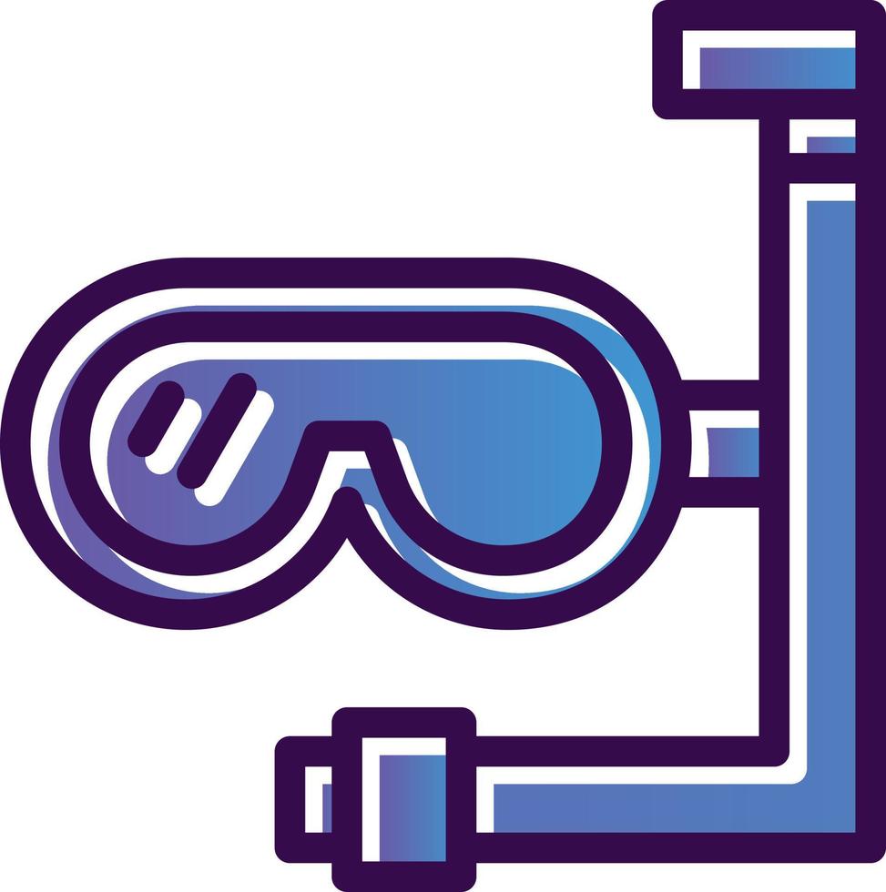 Diving Mask Vector Icon Design
