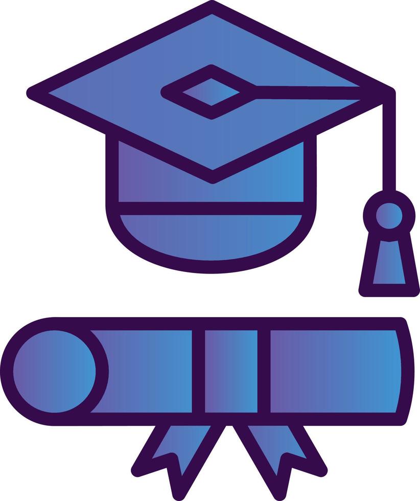 diseño de icono de vector de toga de graduación