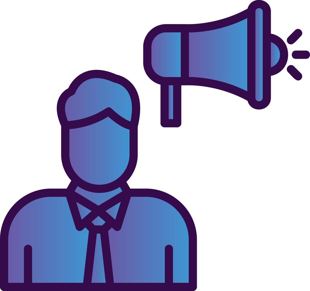 Shouting Vector Icon Design