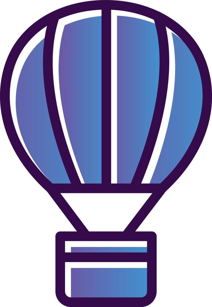 Hot Air Balloon Vector Icon Design