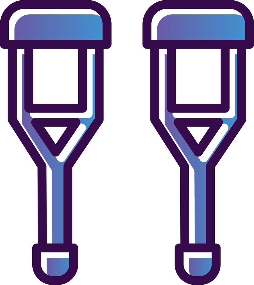 Crutch Vector Icon Design