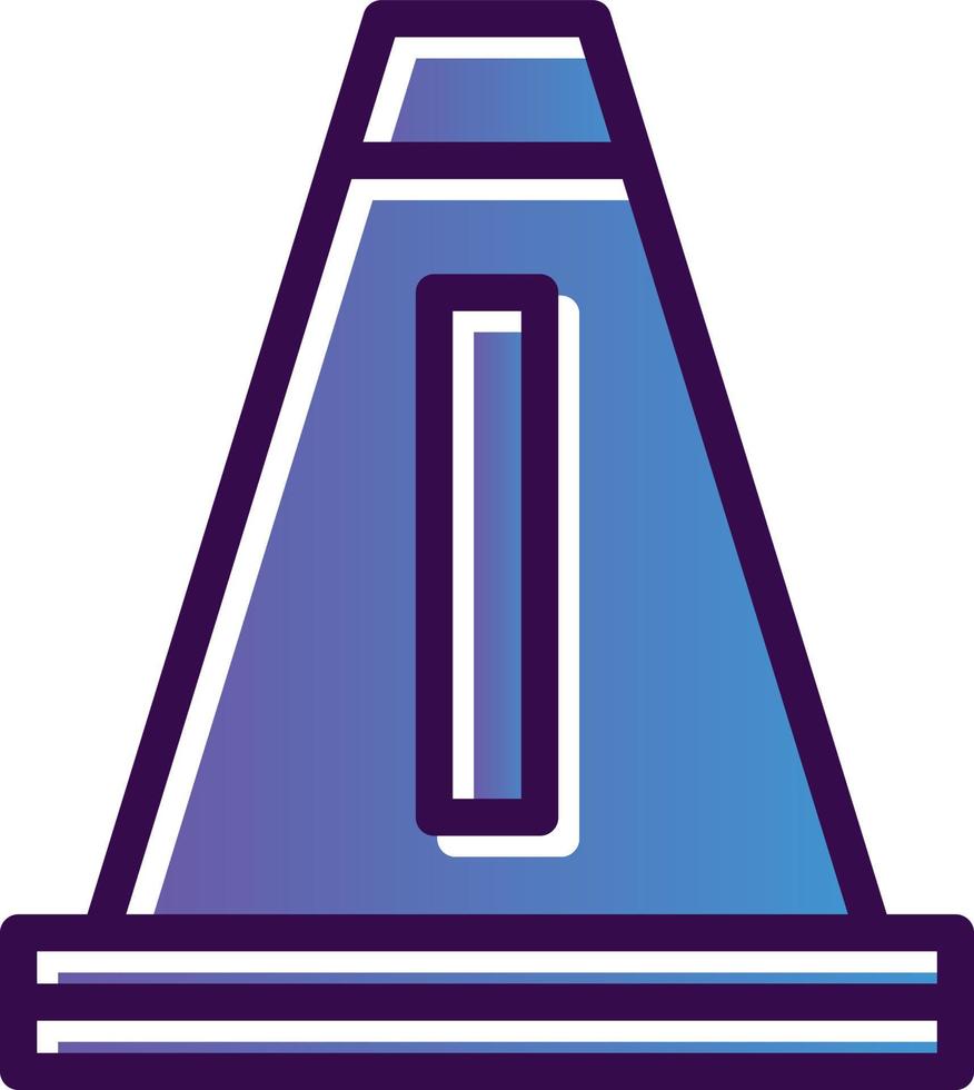 Traffic Cone Vector Icon Design