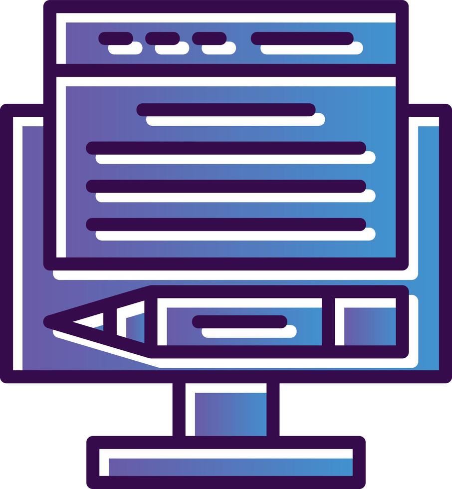 Online Content Vector Icon Design