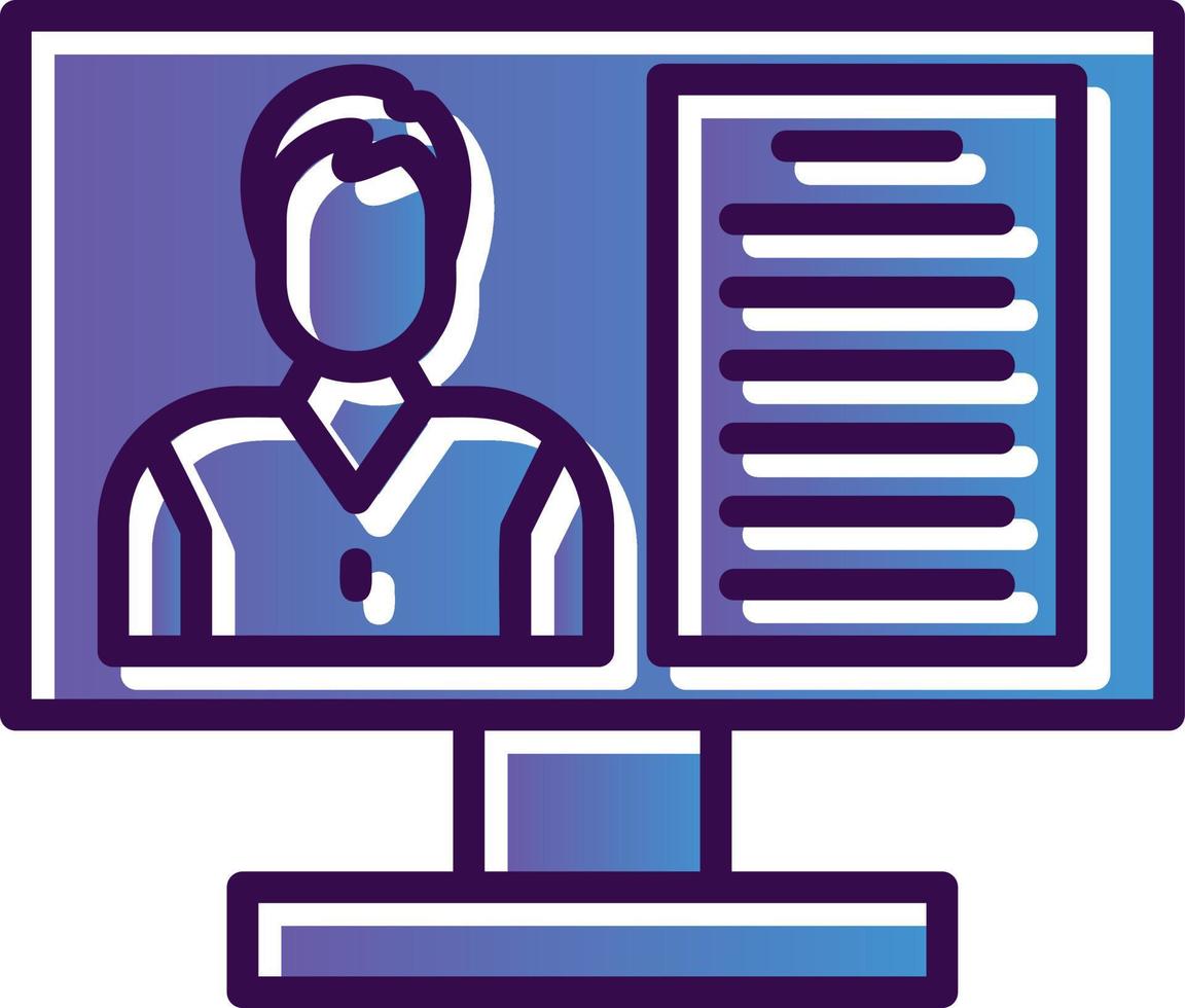Video Lecture Vector Icon Design
