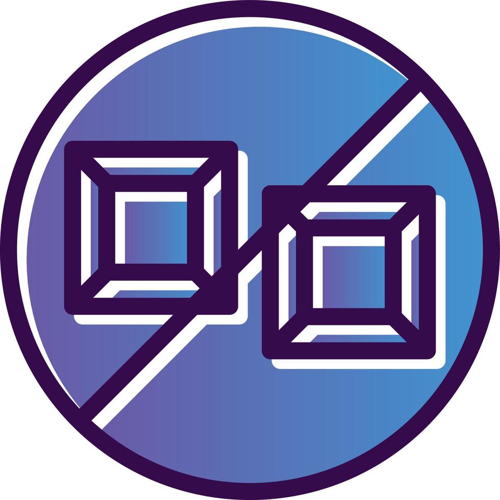 No Sugar Vector Icon Design