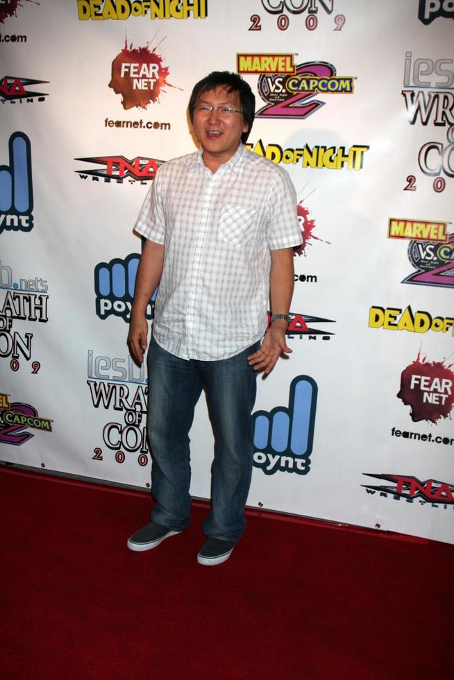 Masi Oka arriving at the Wrath of Con Party at the Hard Rock Hotel in San Diego CA on July 24 20092009 photo