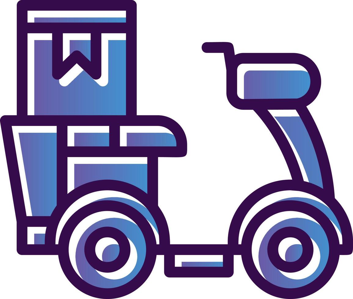 Delivery Bike Vector Icon Design