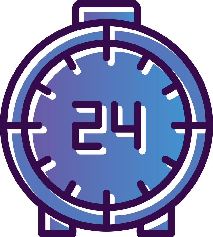 Diseño de icono de vector de 24 horas