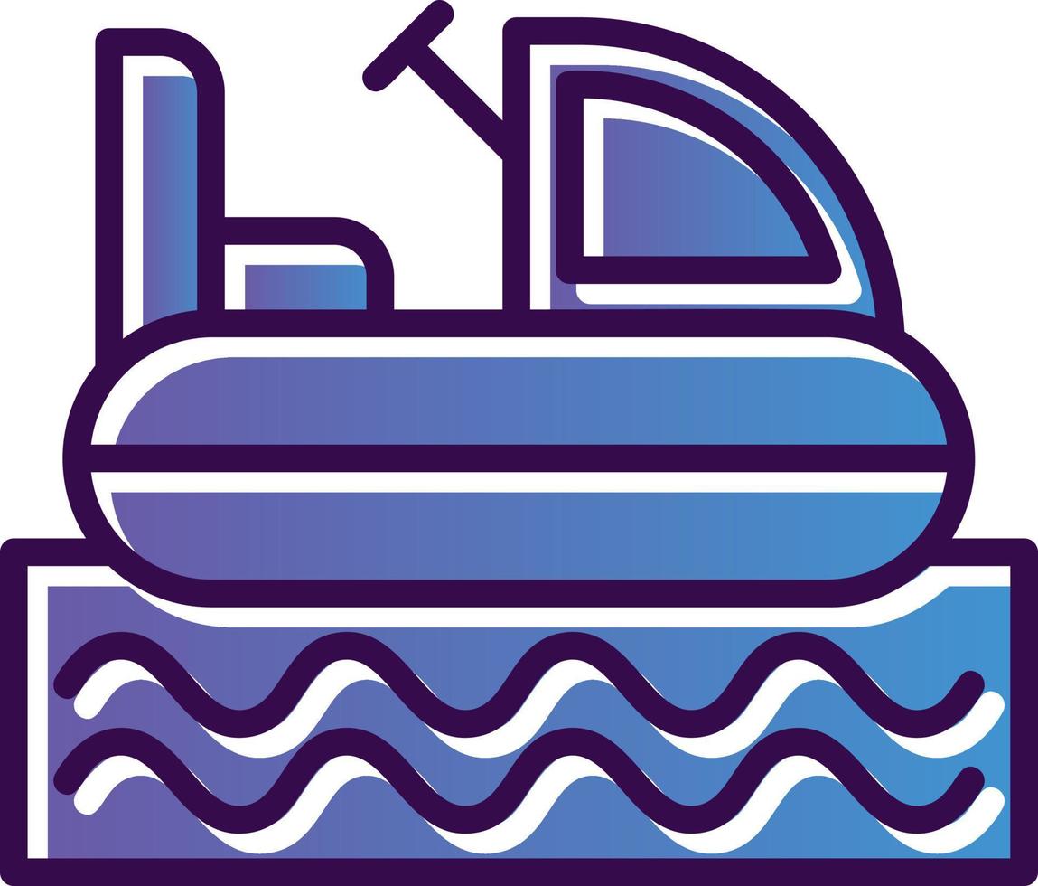 Bumper Boat Vector Icon Design