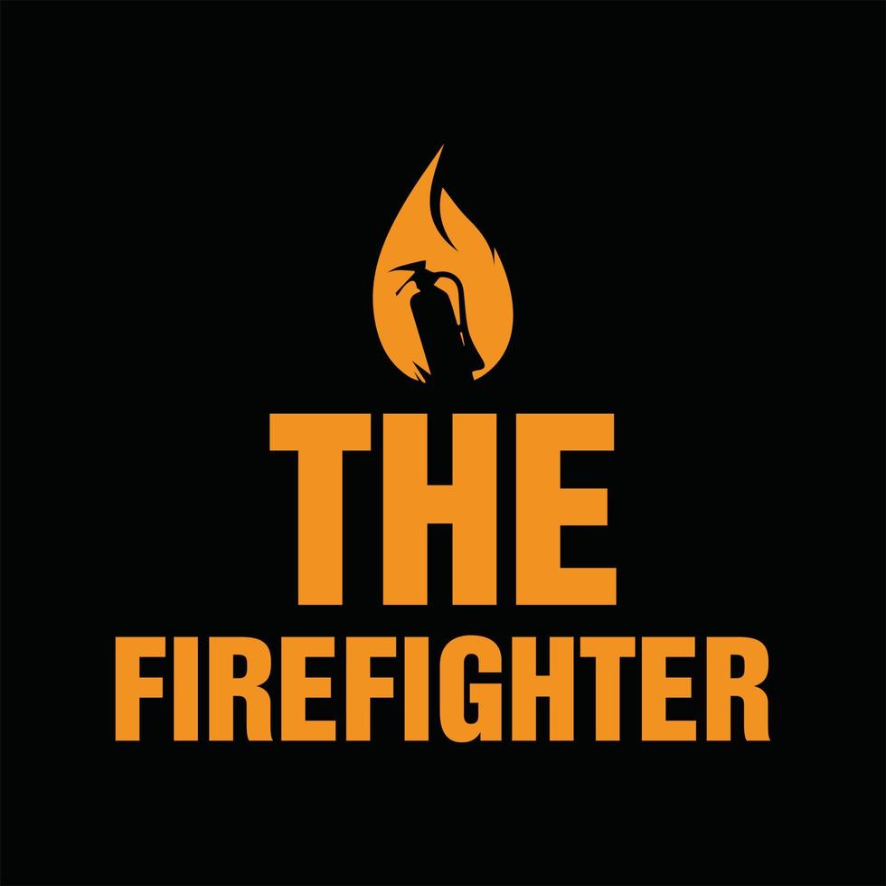 Firefighter T-shirt Design vector