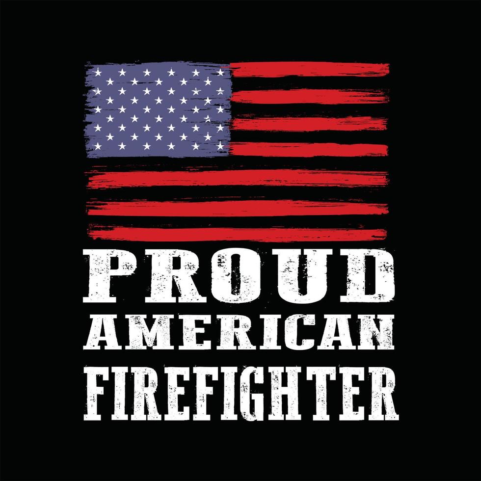 Firefighter T-shirt Design vector