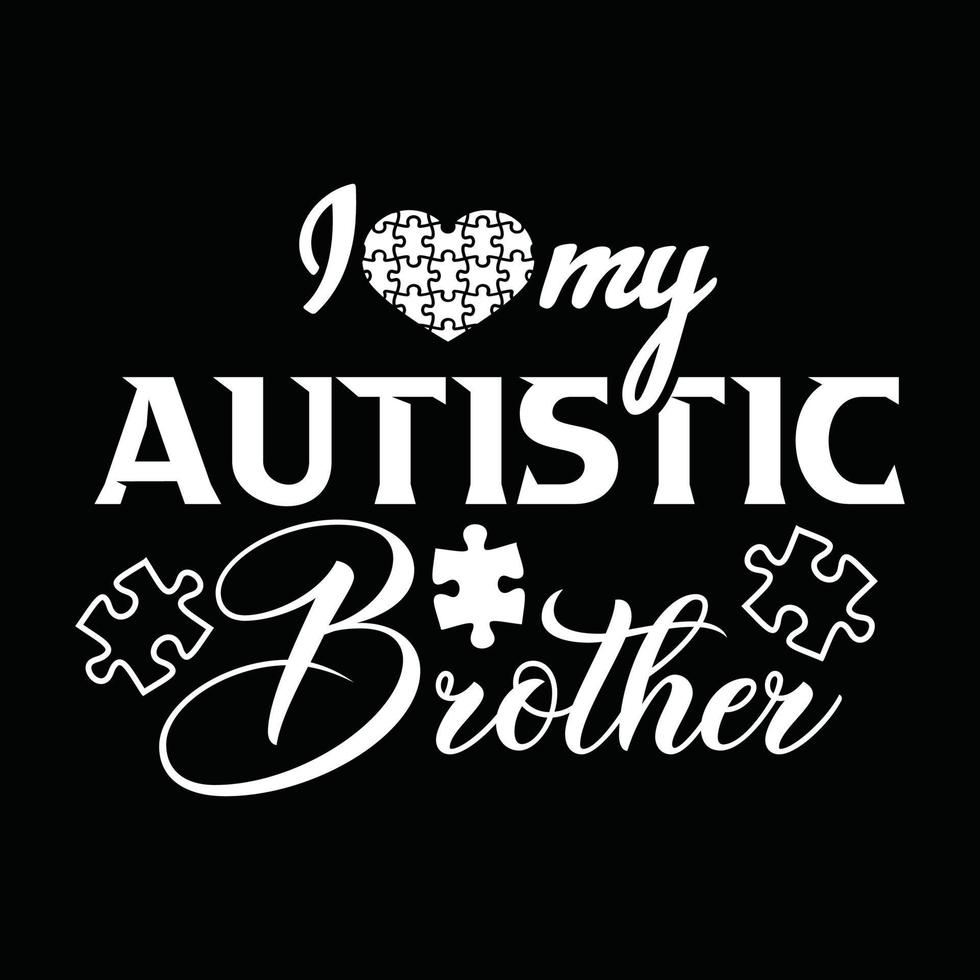 Autism T-shirt Design vector