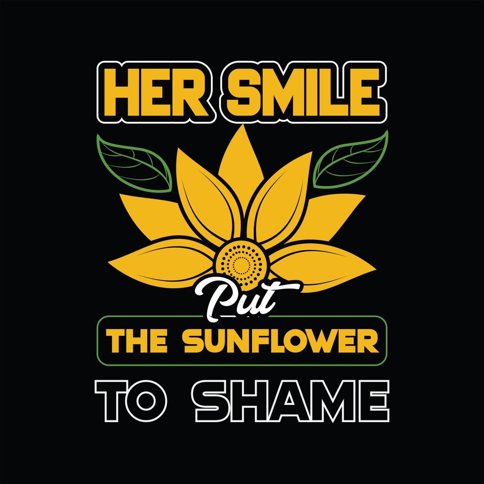 Sunflower T-shirt Design vector