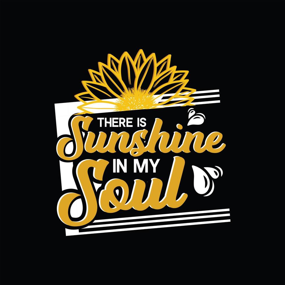 Sunflower T-shirt Design vector
