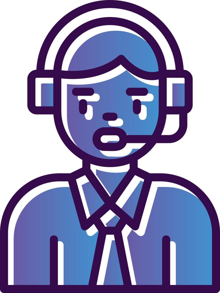 Call Agent Vector Icon Design