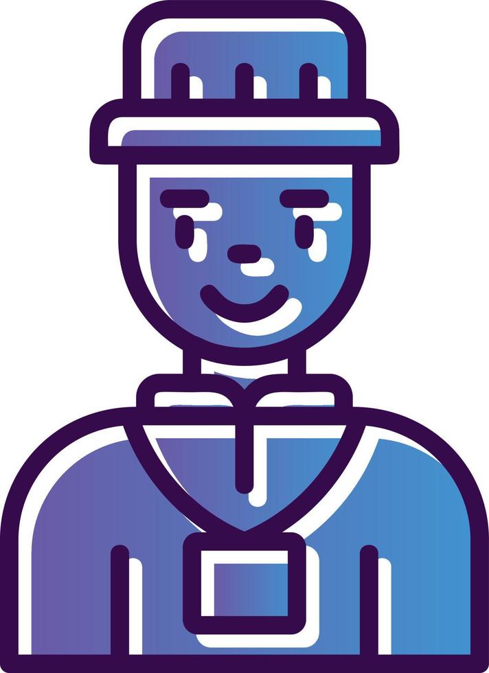 Tour Guide Man Vector Icon Design