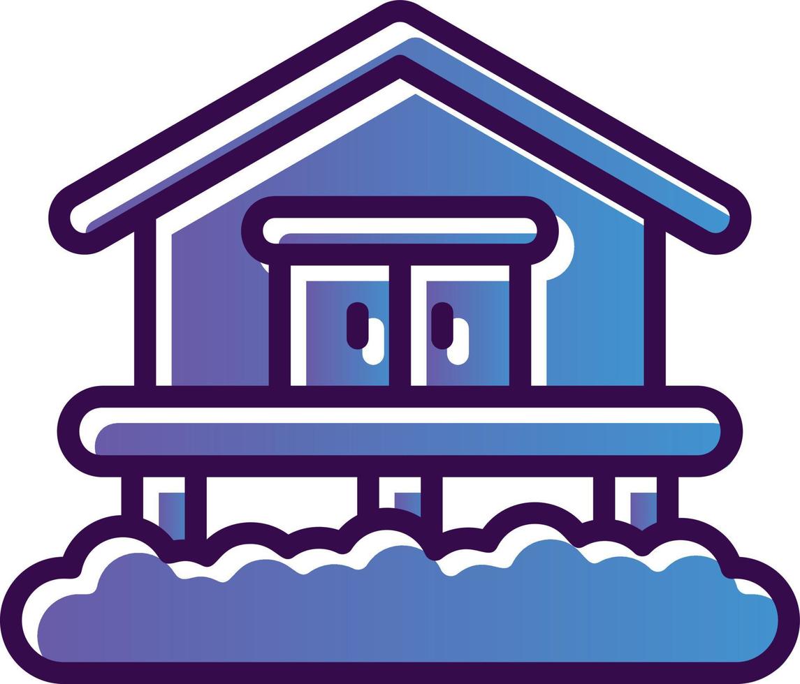 Ski Resort Vector Icon Design