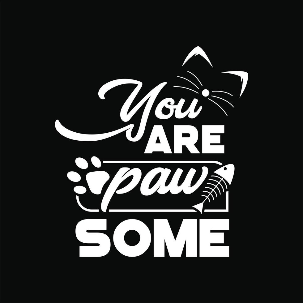 Cat T-shirt Design vector