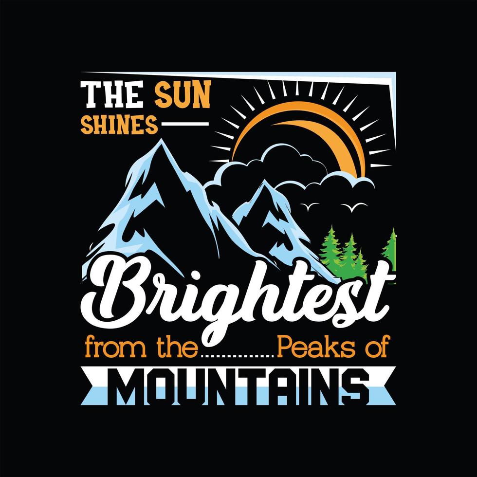 Hiking T-shirt Design vector