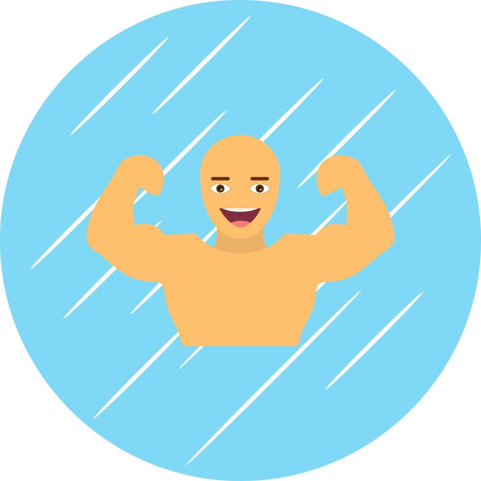 Muscle Man Vector Icon Design