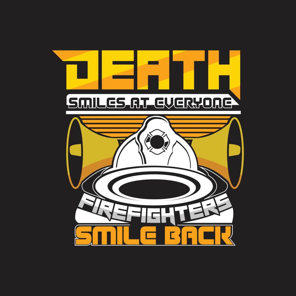 Firefighter T-shirt Design vector