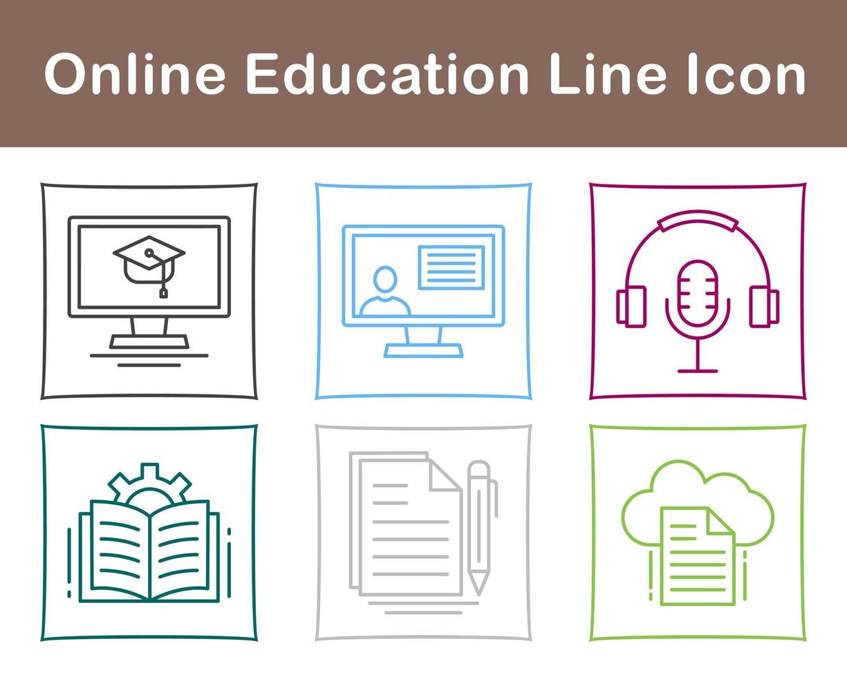 Online Education Vector Icon Set