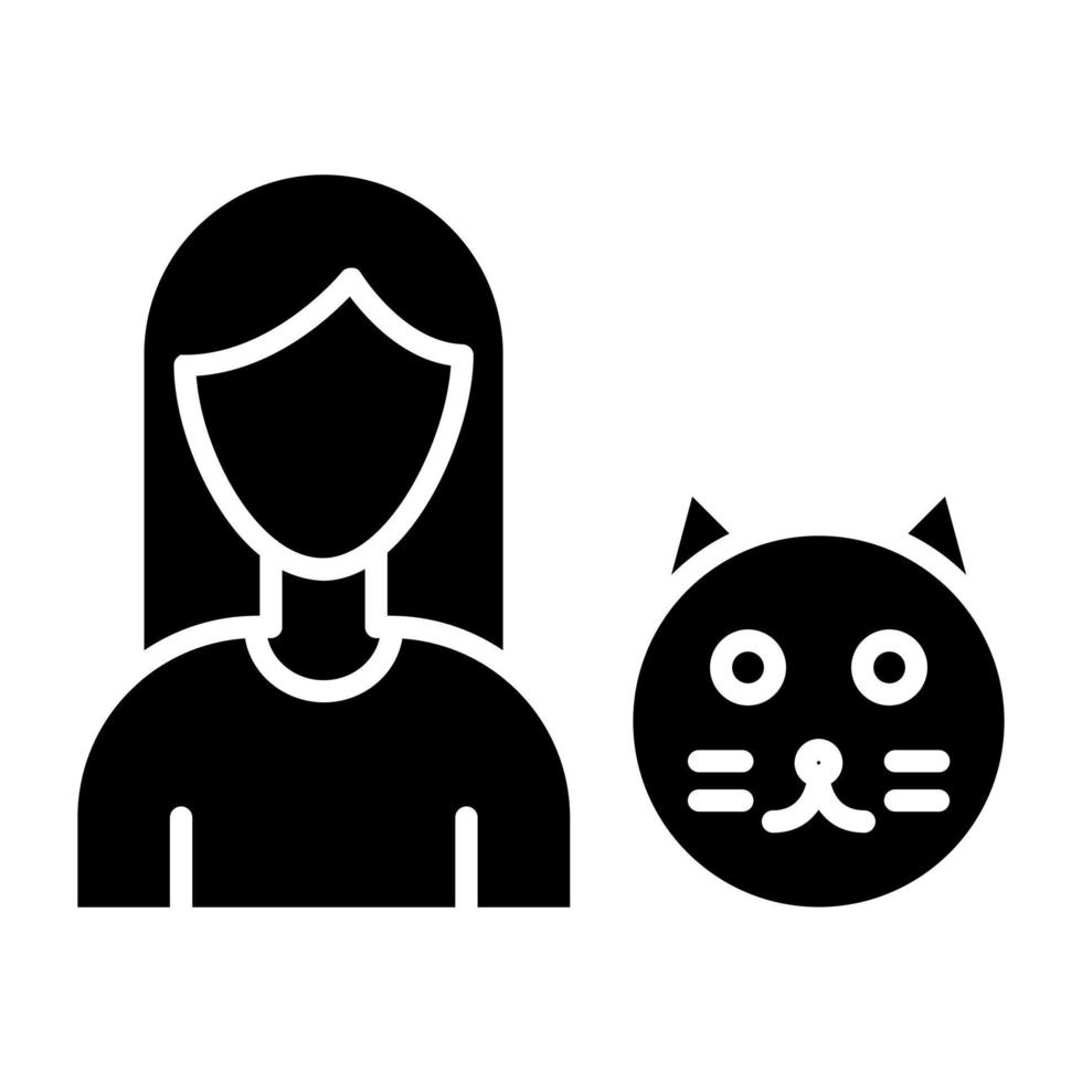 animal manipulador hembra icono estilo vector