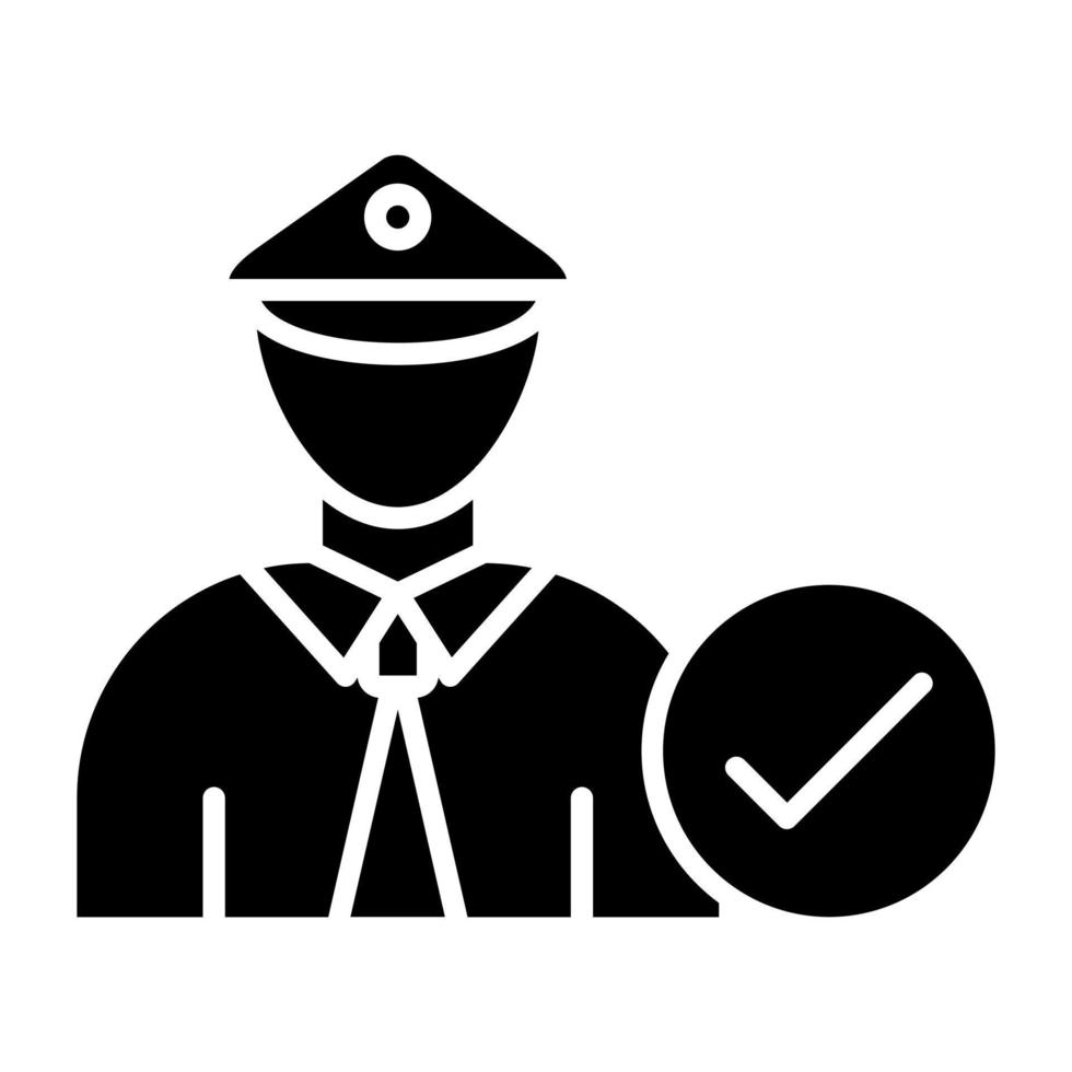 Corrections Officers Icon Style vector
