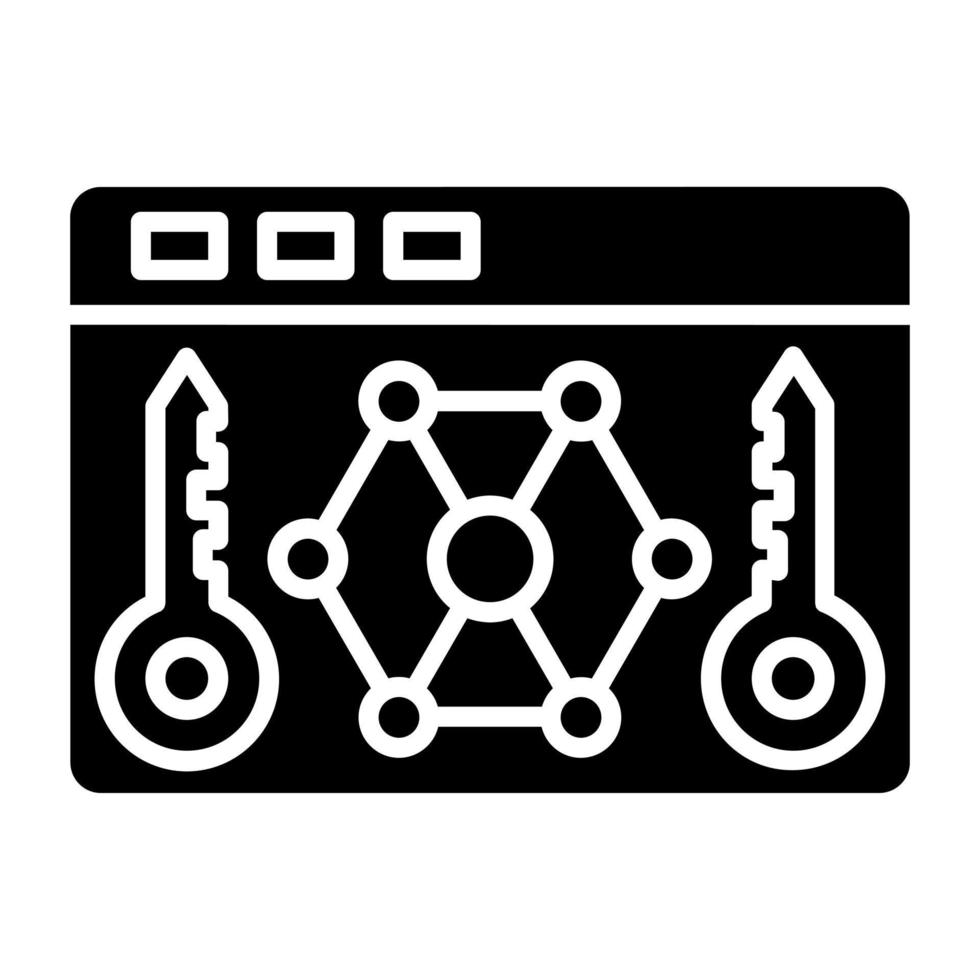 Key Chain Icon Style vector