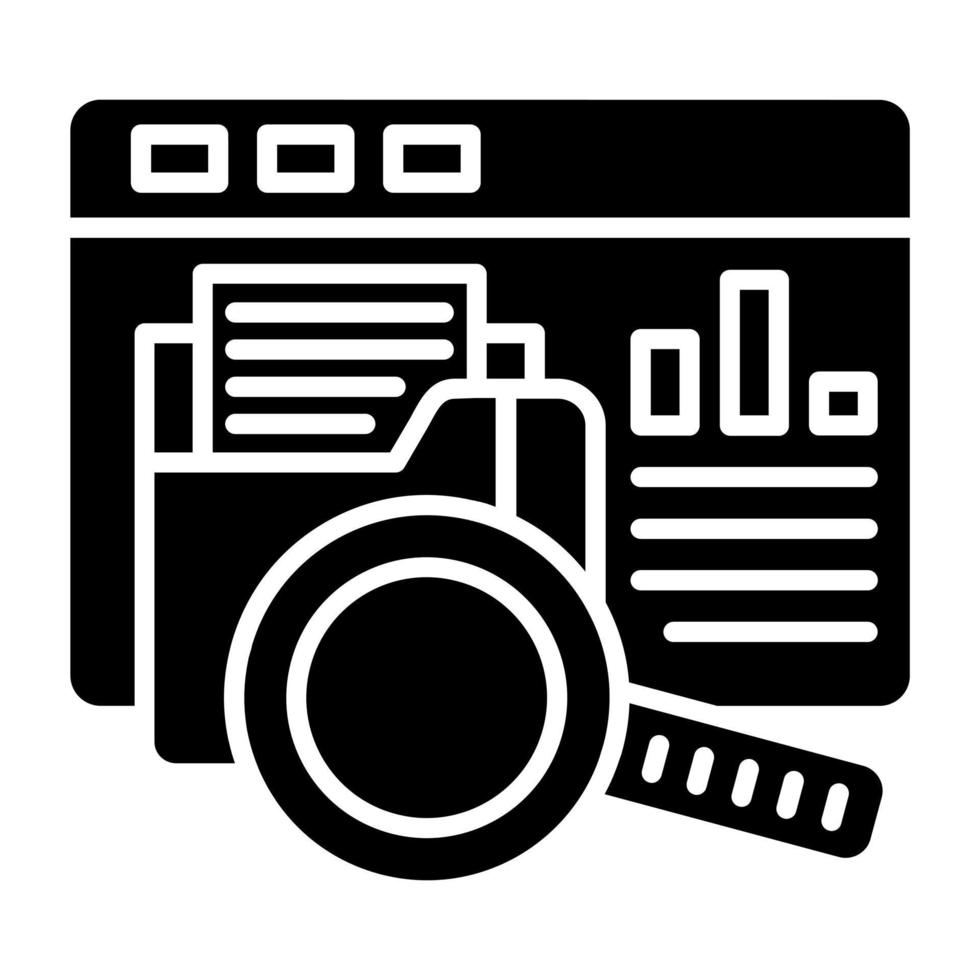 Data Monitoring Icon Style vector