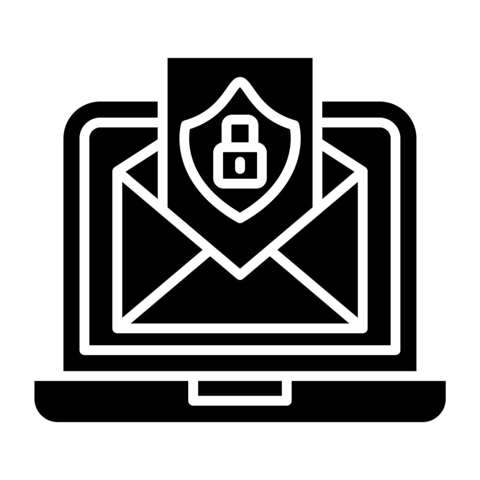 Email Protection Icon Style vector