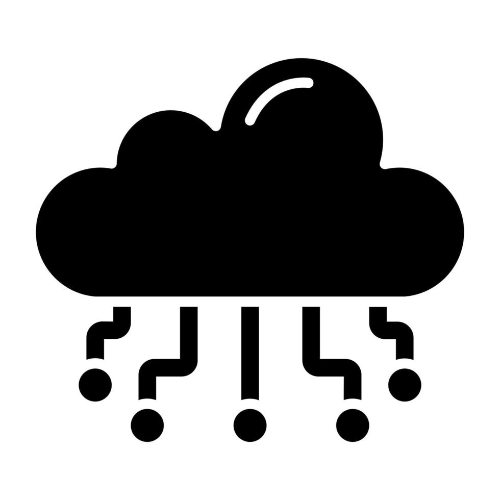 Cloud Computing Icon Style vector