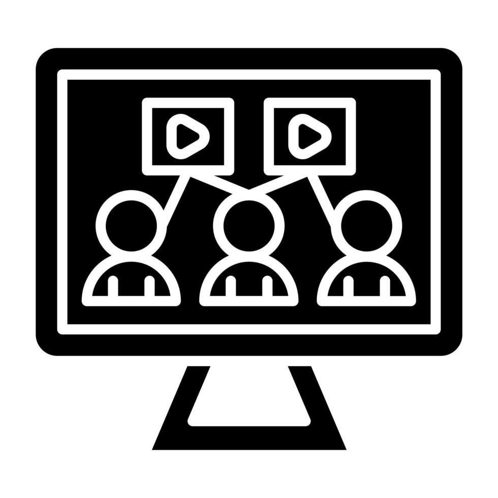 Streaming Community Icon Style vector