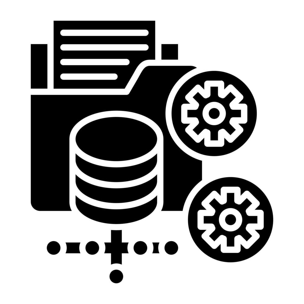 Data Processor Icon Style vector