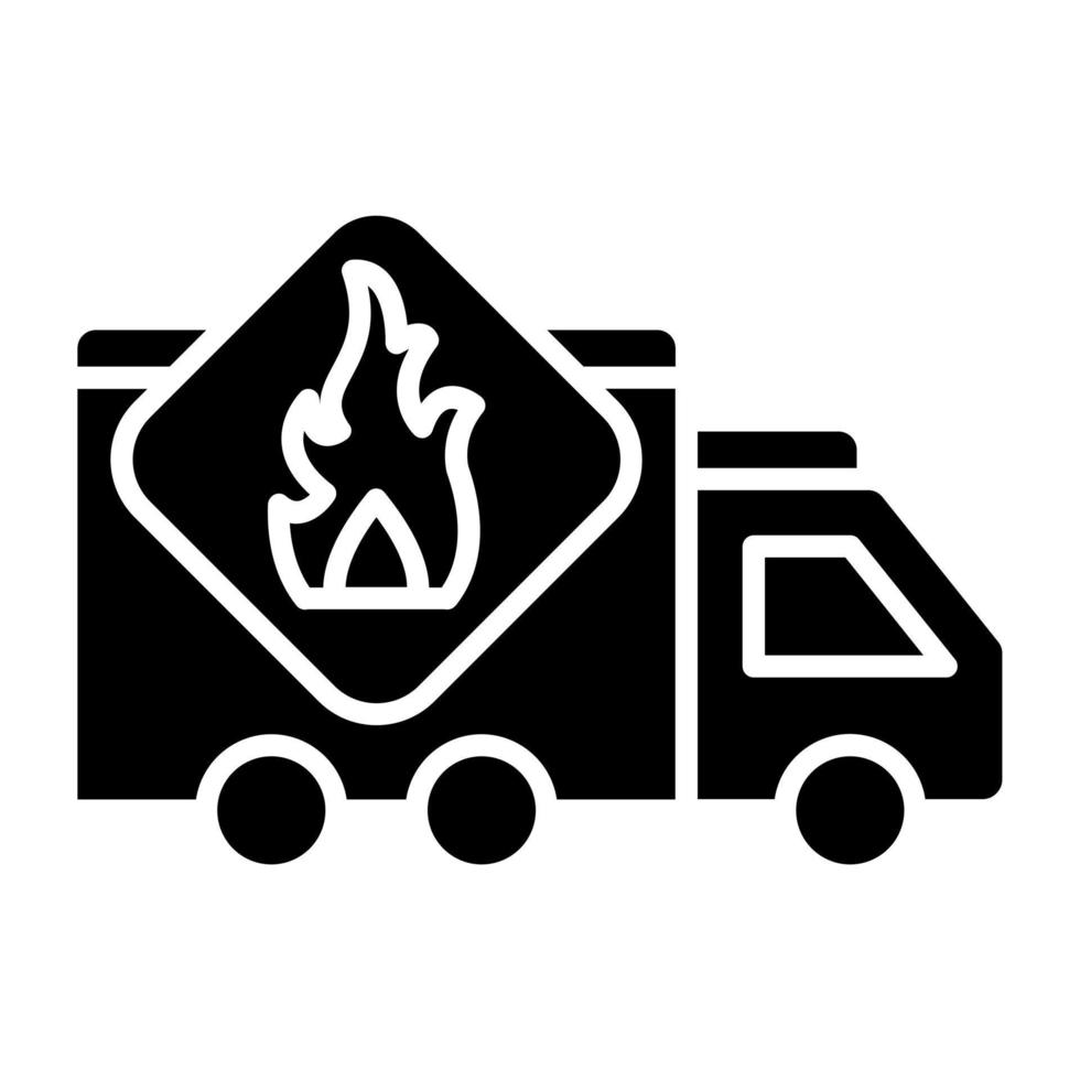 Flammable Icon Style vector
